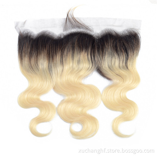 613 Blonde Bundles With Frontal Brazilian Body Wave 3 Bundles With Frontal Blonde Human Hair Bundles With Closure Remy Hair